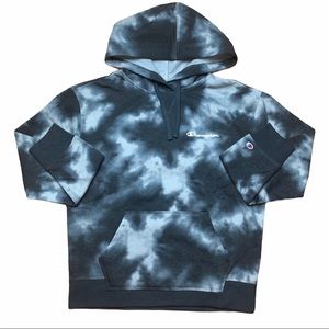 NEW Champion grey tie dye hoodie sweater size small